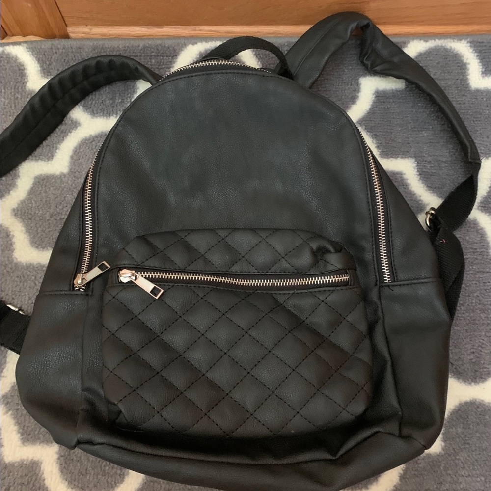 small black backpack